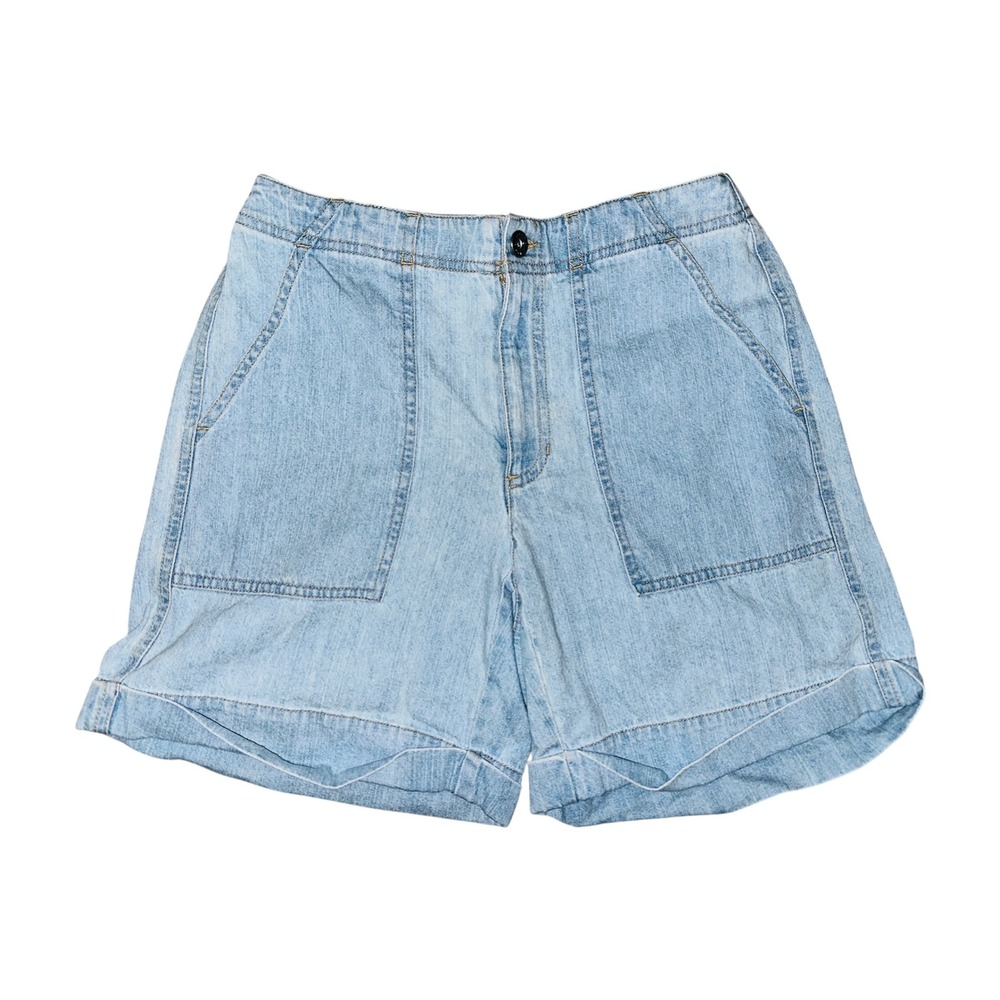 WB5 Vtg Liz Claiborne Lizwear Jeans Light Wash Denim Shorts Size 4 Pockets